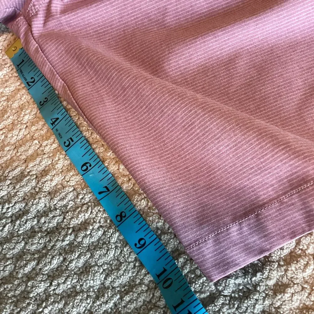 TravisMatthew Soft Pink Stripe Golf Shorts Men's Size 34 performance stretch
